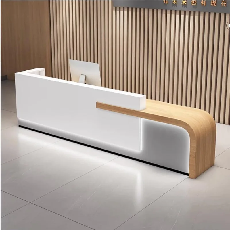

Simple Modern Office Furniture Shop Floristeria Balie Beauty Salon Counter Outdoor Front Desk Table Aesthetics Reception Hotel