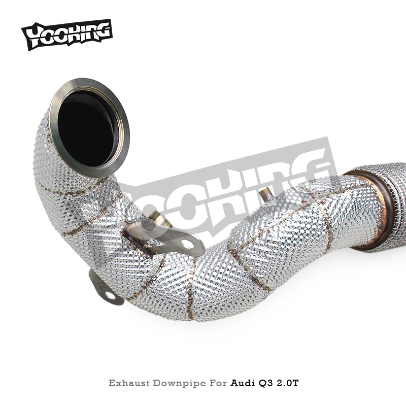 Custom Engine Turbos Downpipe For Audi Q3 2.0T 2019-2021 SUS304 Straight-through With OPF Exhaust Free System