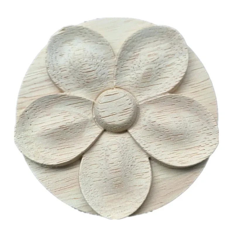 1PC 10cm Wood Carved Onlay Carpenter Decal Working Table Leg Applique Decoration Cabinet Furniture Figurines Vintage Home Decor