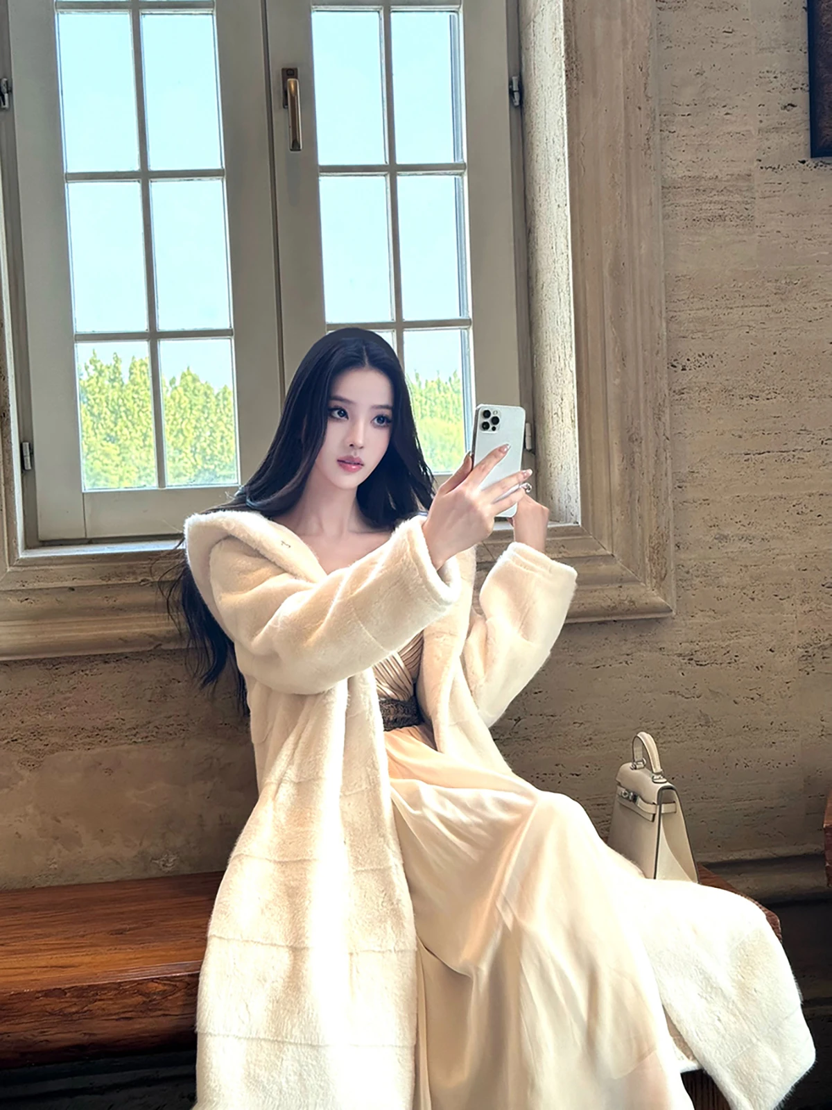 

Уютное пальто-худи из искусственного меха для женщин, имитация кожи, зимняя модная элегантная верхняя одежда, бренд Tagkita