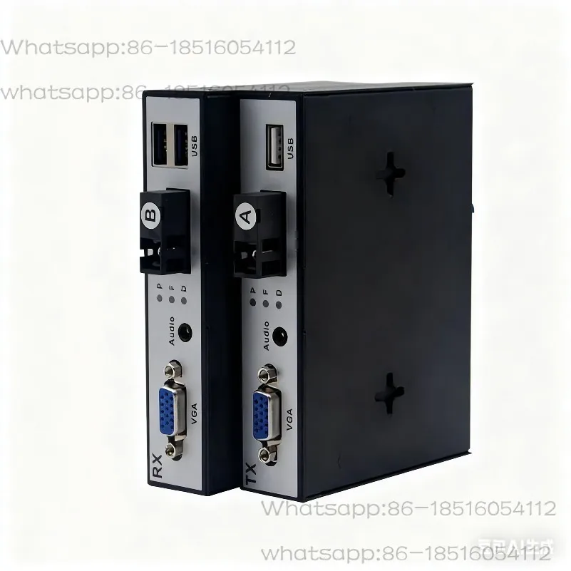 

1080P VGA по оптоволоконному трансиверу, удлинитель 20 км VGA в оптоволоконный преобразователь с USB KVM Audio