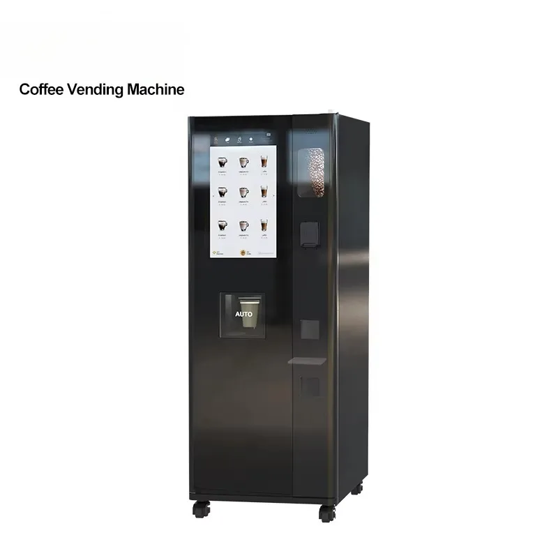Automatic Coffee Vending Machine for Business Commercial Espresso Maker Touch Screen Beverage Dispenser for Workplace and Cafe
