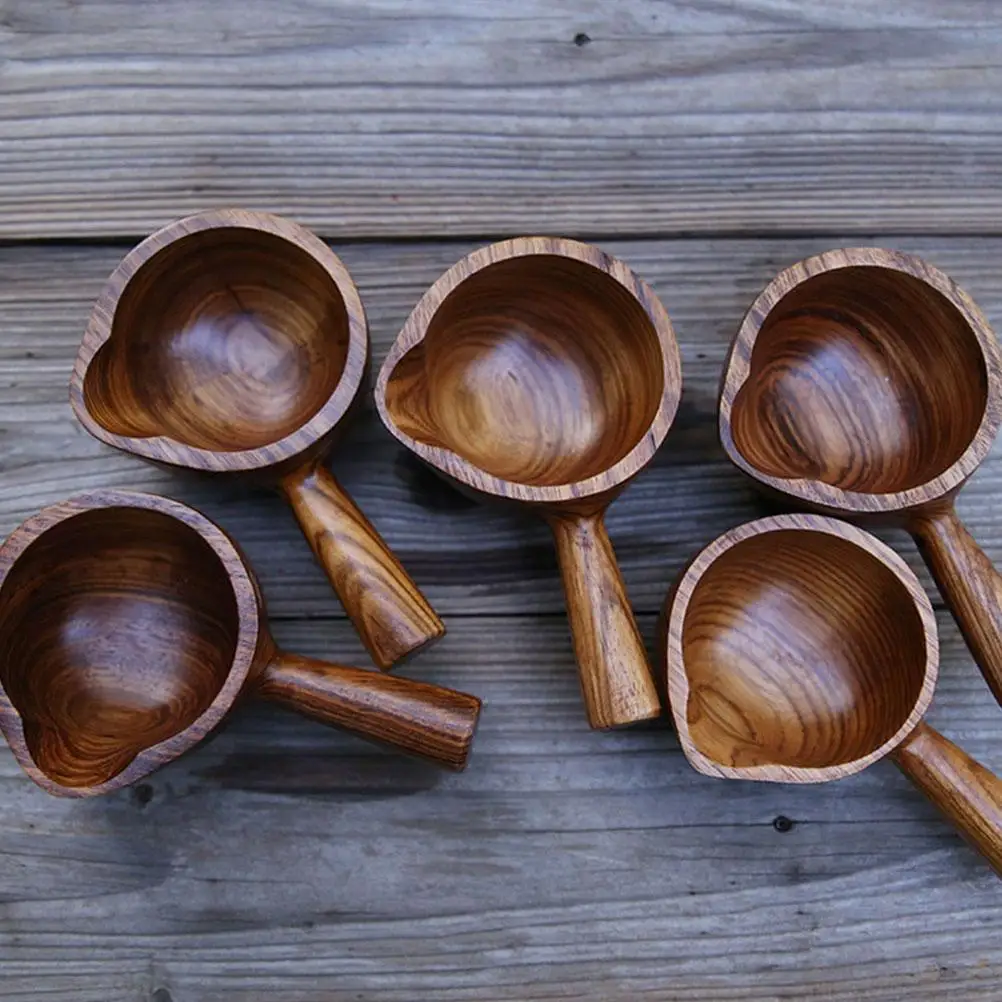 Piatto per salsa in legno Ciotola per condimenti Piatto aromatico con manico per cibo Dessert Condimenti alla frutta Servire piccoli piatti Design elegante