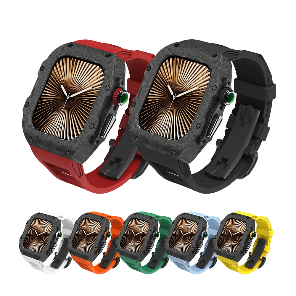 

2025 New Luxury Carbon Fiber Strap for Apple Watch Series S10/S11 46mm iWatch Band