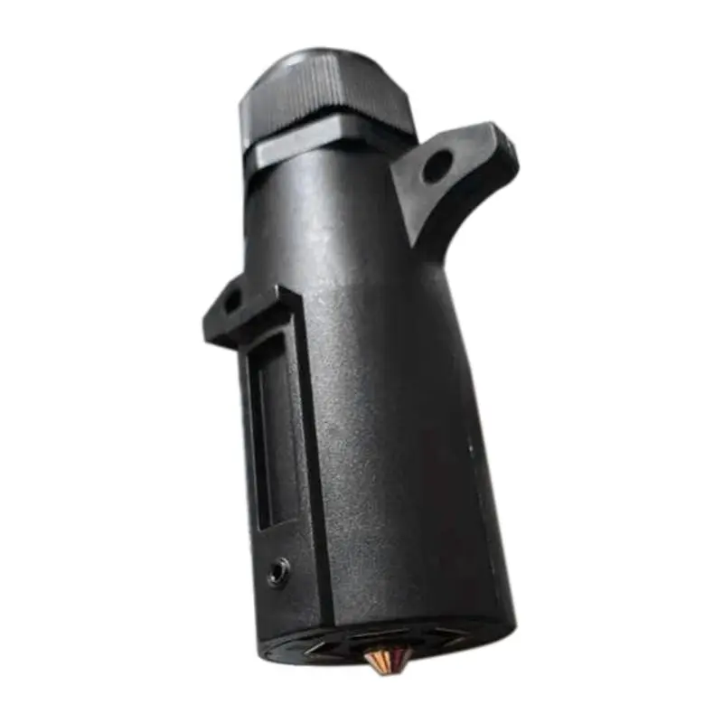 DT39 7 Pin Trailer Plug Waterproof Round RV-Style 7 Way Trailer Plug Detachable 7 Pin Trailer Connector Adapter Male End ABS
