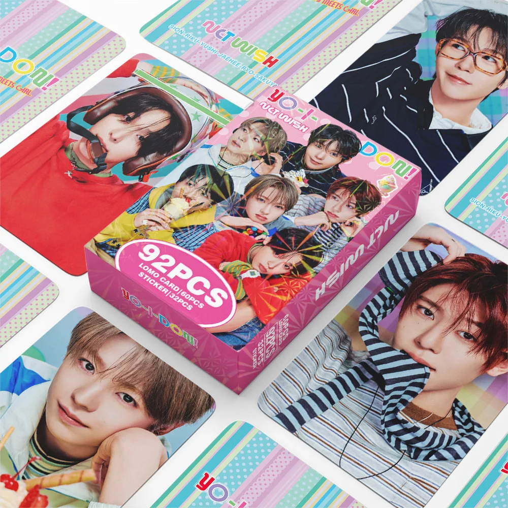 92pcs/set WISH YO-I-DON BOY MEETS GIRL Photocards Stickers Photo Lomo Cards Fans Collection Printed Cards