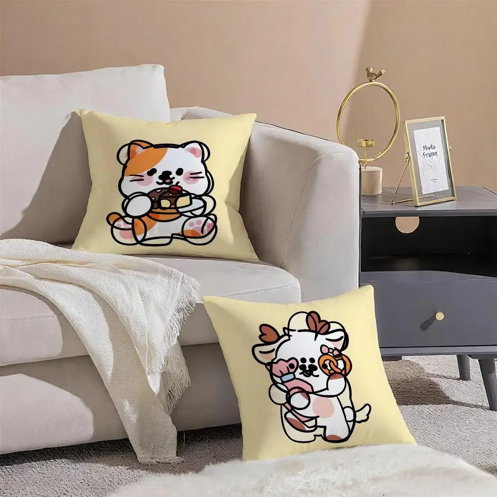 Bakery Animal Cartoon Collection Cushion Cover Pattern Printed Pillowcase for Living Room Sofa Cushion Cover & Bedroom Decor