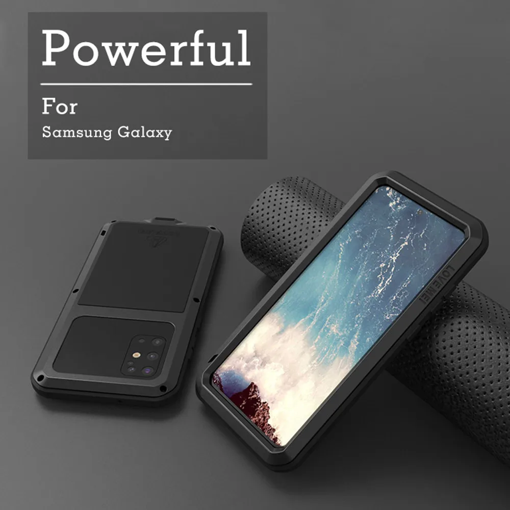 

Оригинальный мощный металлический сверхмощный противоударный чехол для Samsung Galaxy S25 S24 S23 S22 S21 S20 Plus Note 20 Ultra Full Body Cover