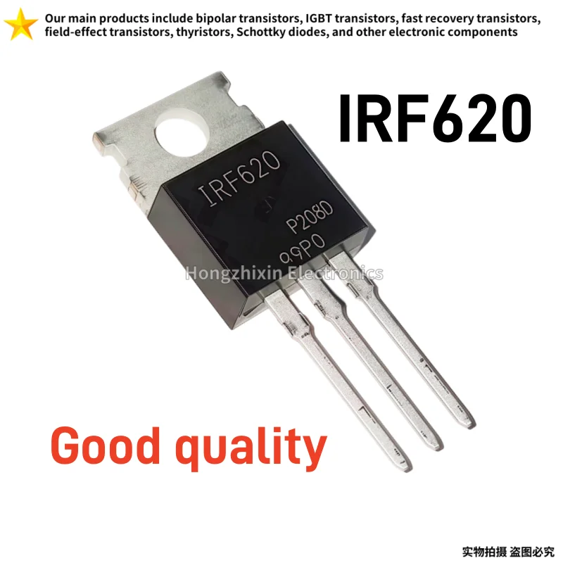 10PCS New IRF620 TO‑220 N‑Channel MOSFET Power Transistor 200V 5.2A Switch Electronic Components