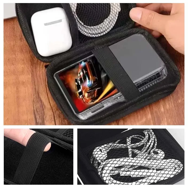 DATA FROG 6 IN 1 Glass+Bag for R36S Game Console Storage Bag & Screen Protectors Tempered Glass Film for Game Accessories