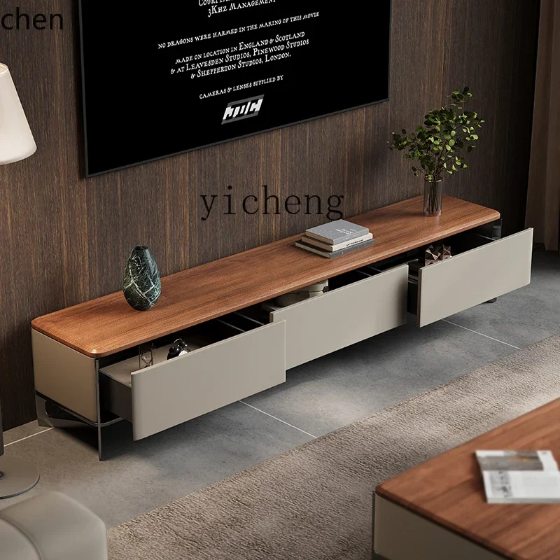 HYSTV cabinet storage locker integrated living room high-end solid wood TV cabinet floor