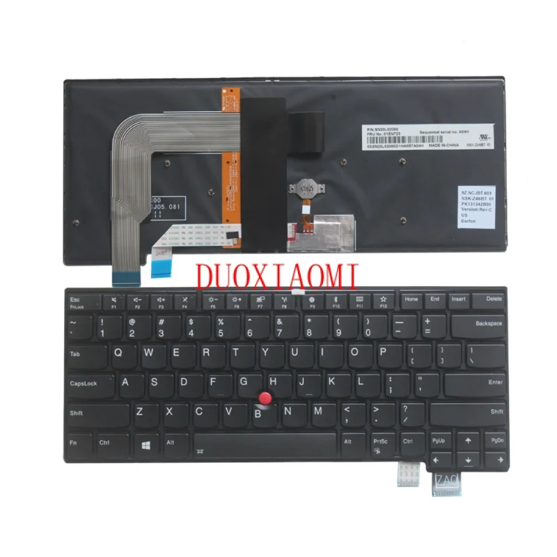 

New US for Lenovo Thinkpad T460S T470S Backlit Keyboard English 01EN682 01EN723