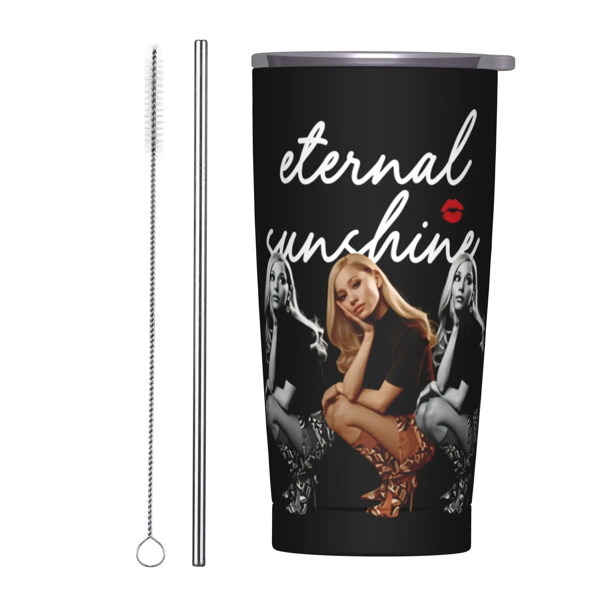 

Arianas Grandes The Eternal Sunshine 2026 20oz Tumbler Stainless Steel Double Wall Vacuum Insulated Mug With Straw