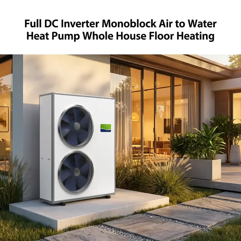 Pompe à chaleur air-eau à onduleur DC 6HP à température normale pour chauffage central de villa ERP A++