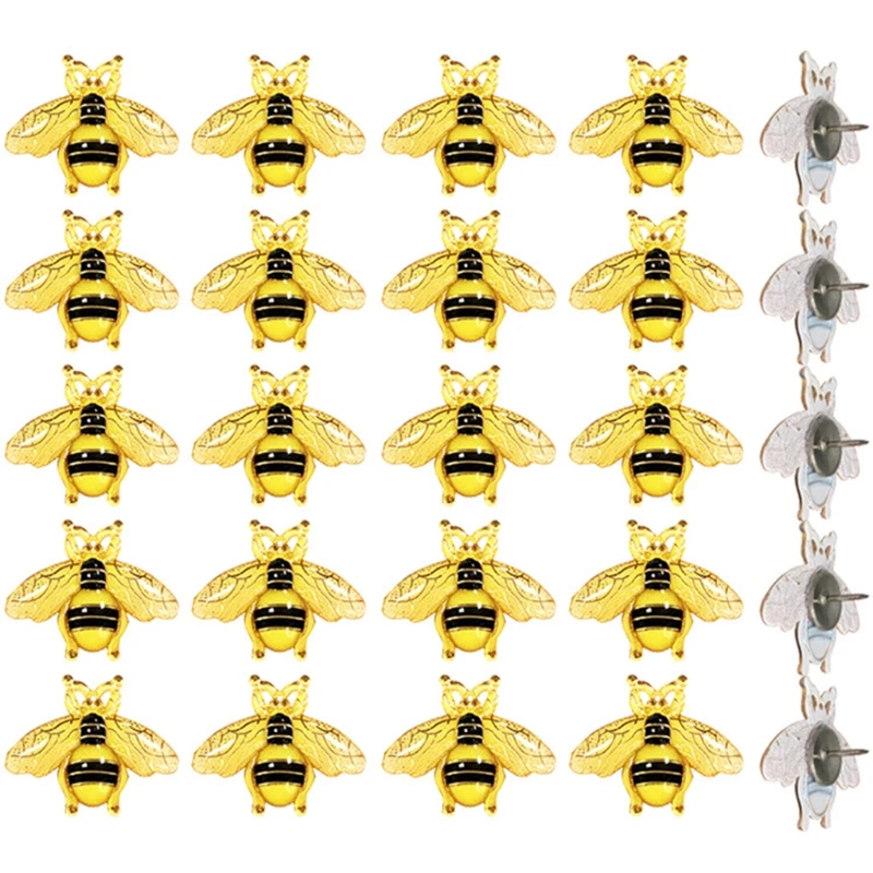 3D Bee Push Pin ชุดกระดาษ Photo Memo เอกสารเหล็ก Tack โปสการ์ด Pin สำหรับ Home Dropship