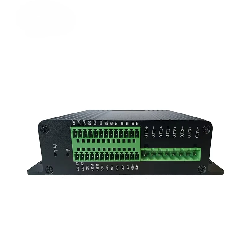 The voice broadcast intercom mixer amplifier gateway SIP is connected with the traditional broadcast amplifier dispatch station