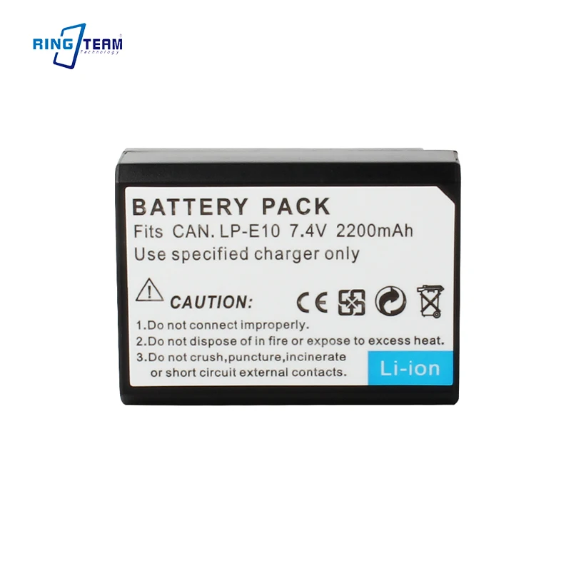 LP-E10 Battery 2200mAh LPE10 LP E10 Rechargeable Batteries for Canon EOS 1100D 1300D 4000D Rebel T3 T5 T6 KISS X50 X70 Camera