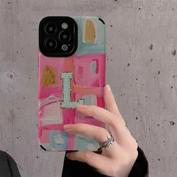 Clorful Graffiti Letters Phone Case For iPhone 13 12 11 14 15 Pro Max X XR XS Max 7 8 15 Plus Shockproof Bumber Soft TPU Cover