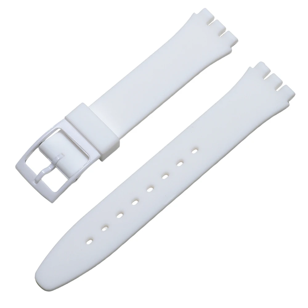 Silikon-Uhrenarmband für Swatch, buntes Sportarmband, Ersatz-Armband, Gummi-Uhrenzubehör, 16 mm, 17 mm, 19 mm, 20 mm – Detail 20