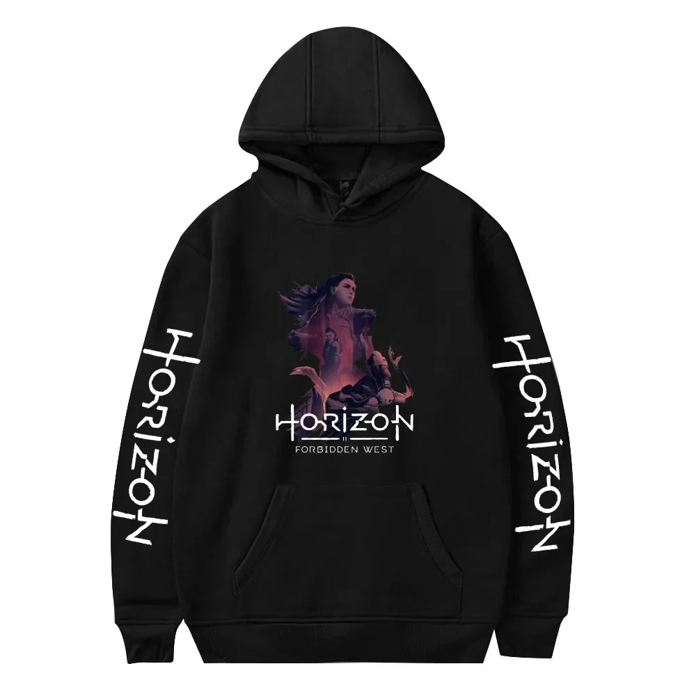 

Hoodie Horizon Forbidden West para homens e mulheres, manga comprida unissex, moletom com capuz, Harajuku Streetwear, roupas