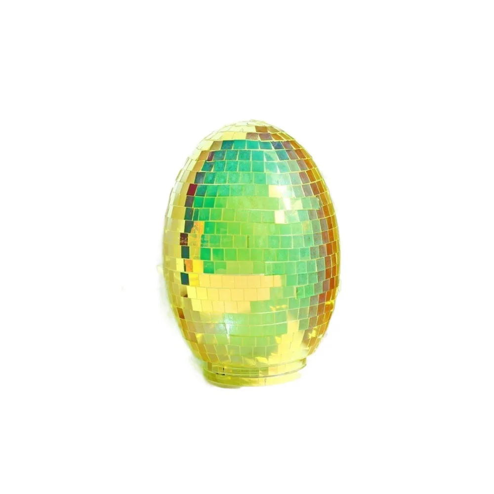 

Easter Theme Glass Disco Egg Ball Decorative Adorable Reflective Mirror Ball Shimmering Effect Easter Mirror Ball Festive Decor