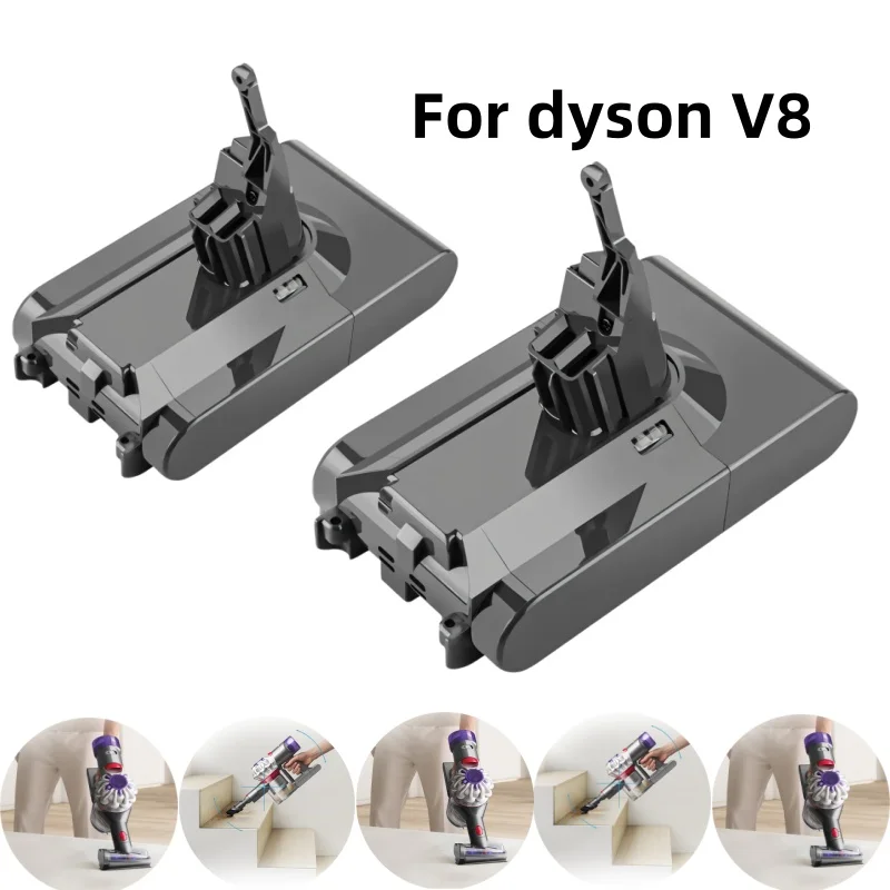 12800mAh 21.6V For Dyson V8 Battery Absolute V8 Animal Li-ion SV10 Vacuum Cleaner series Rechargeable batteries