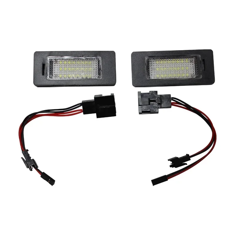 2PCS Car No Error Canbus Led License Number Plate Lights Bulb For Audi A1 A4 B8 A5 S5 A6 S6 A7 Q5 TT TTS 2D For VW 6000K White