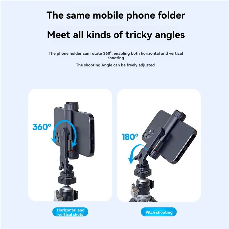 AA60-Multi-Function Phone Clip Camera External Expansion Rack Rotating Live Broadcast Fixing Clamp