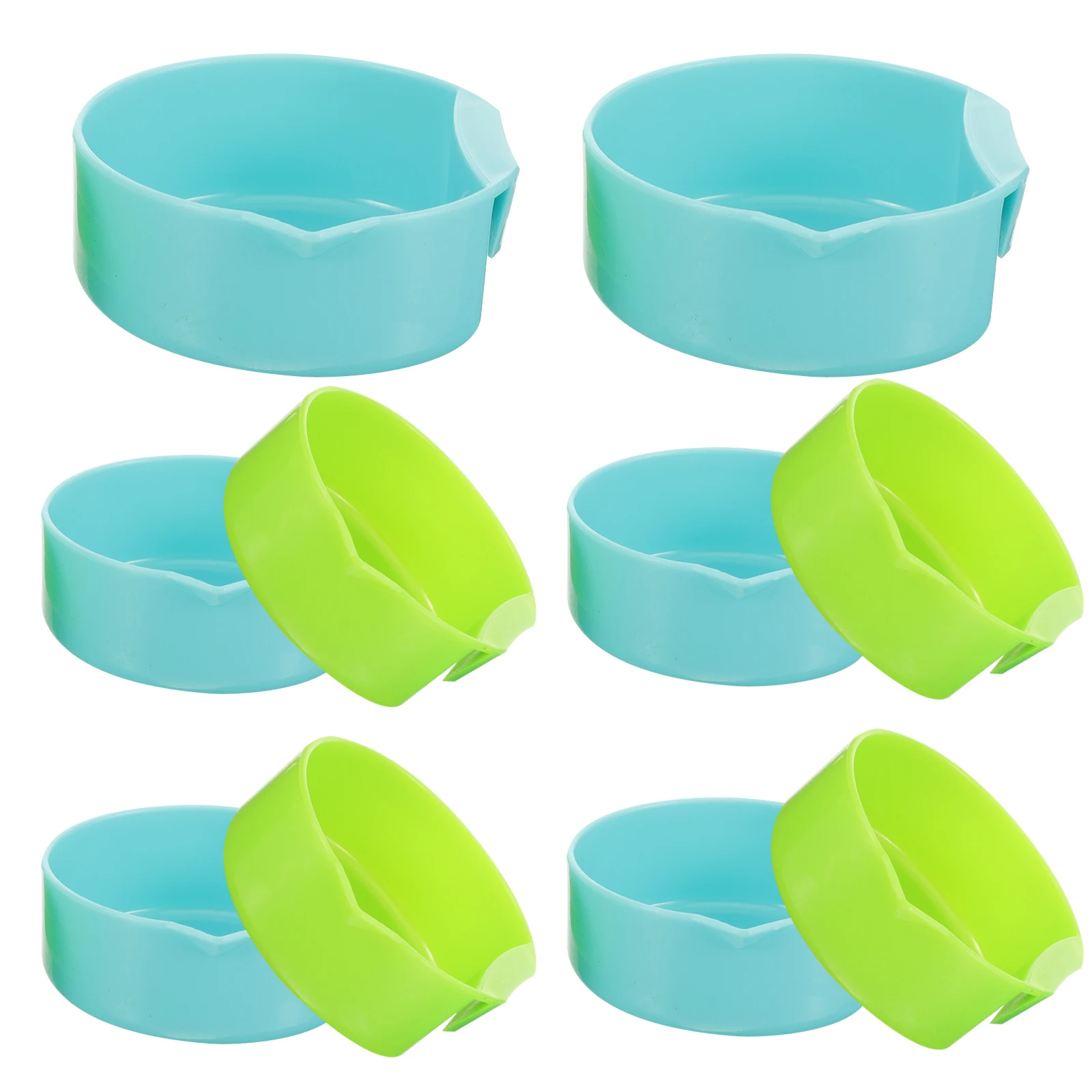 

10pcs Fishing Bait Container Mini Elastic Sea Plastic Accessories Professional Holder Bowl Random Color Lightweight Outdoor