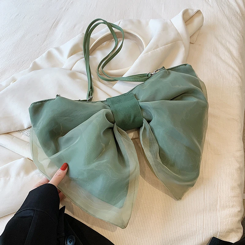 

Light Luxury Fashion Lace Bow Canvas Women's Bag 2026 Original Niche New Style Girl Style Single Shoulder Crossbody Bags Trendy