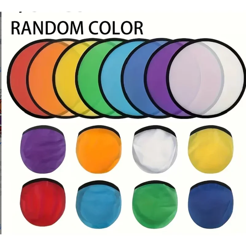 Colorful folding frisbee fan, portable fan suitable for outdoor, sports, beach parties and home use, a great summer gift.
