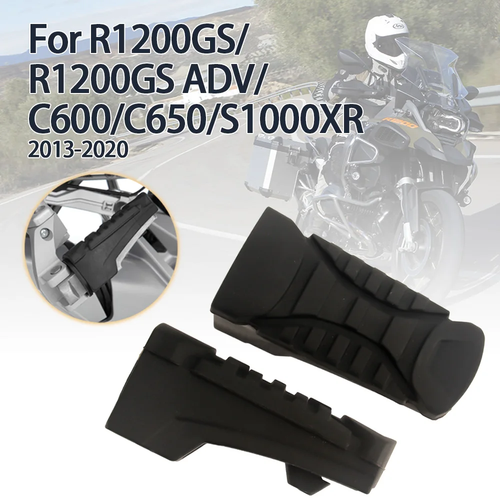 Motorcycle Rear Footpeg Plate Passenger Footrest Rubber For BMW C650 R1200GS LC R 1200GS R1250GS R 1250GS Adv S1000XR 2013-2023