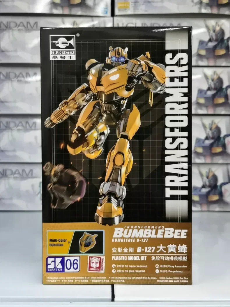 En Stock, Kit inteligente Trumpeter Transformers Cybertron Bee 08117, modelo de ensamblaje móvil sin pegamento, Robot, figuras de acción, juguetes para regalos