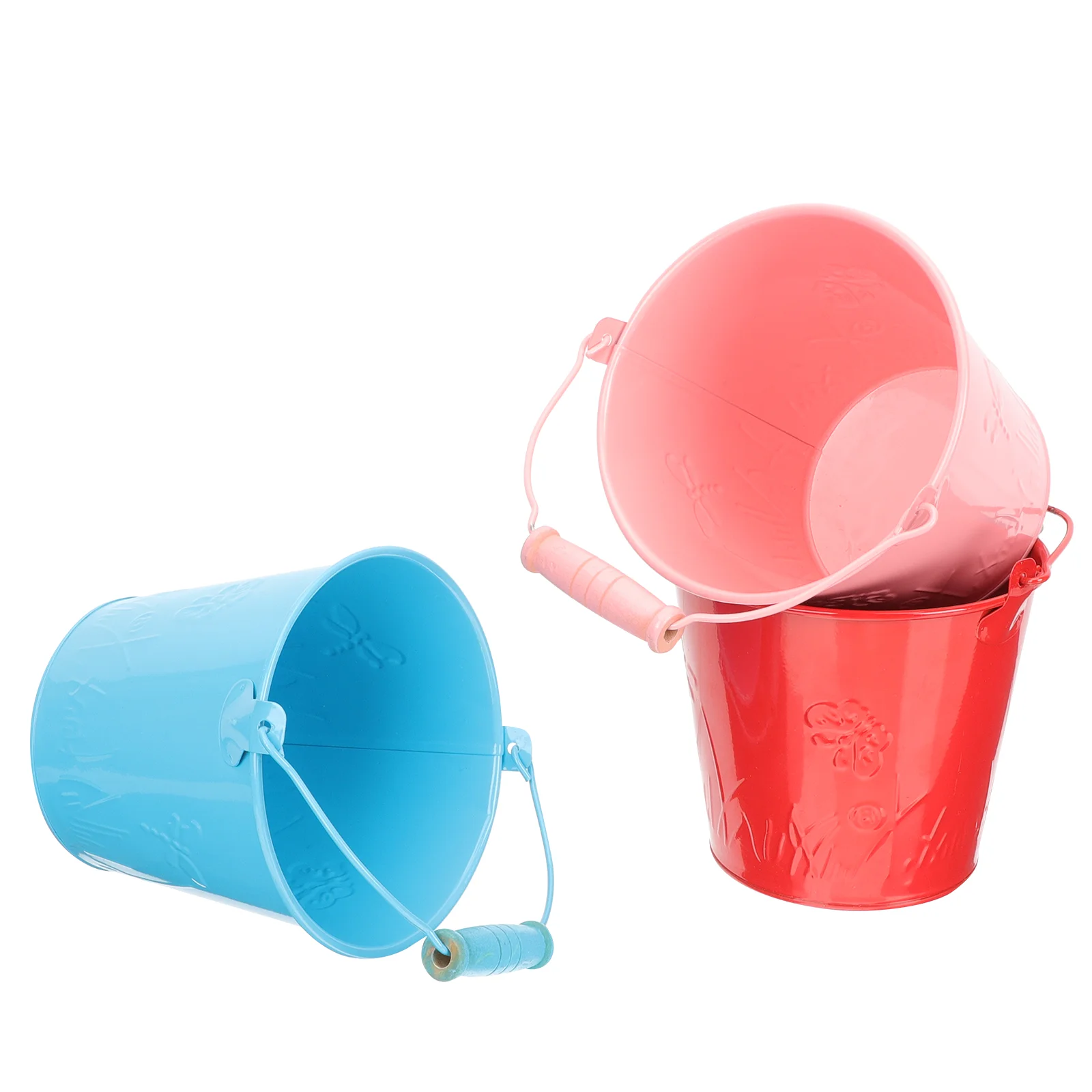 

3 Pcs Beach Bucket Convenient Wear-resistant Children Accessory Portable Sand Toy Outdoor Toys