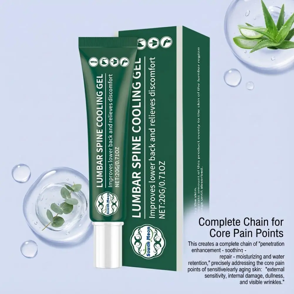 Back Care Gel External Use Cooling Moisturizing Body Gel Fast Absorb Rosemary Frankincense MSM Extract Gentle Daily Skin Gel