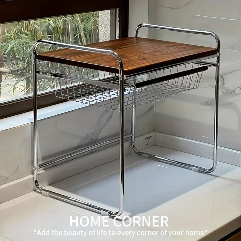 Kitchen Multifunctional Shelf Household 2025 New Microwave Oven Antique Storage Rack Seasoning Cup Snack Rack