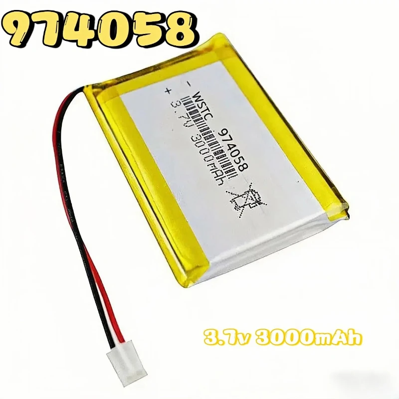 3.7V 974058 3000mAh Lipo Battery Lithium Polymer Batteries for Massage Meter GPS Navigator Aeromodelling Rechargeable Cell PH2.0