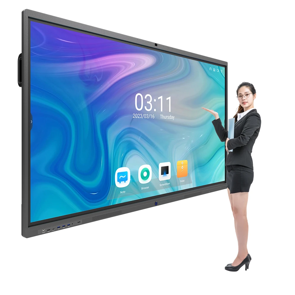 Customized 98 100 Inch Interactive Whiteboard Flat Panel Electronic Smart Board for Education and Conference