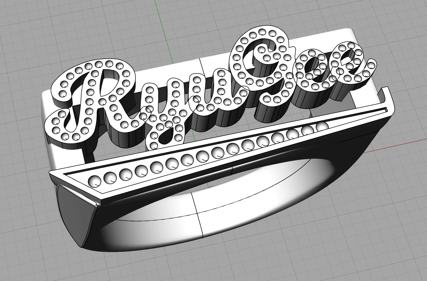 Designed Custom Name Stereo Ring Stainless Steel Personalized 3D Band Bottom Two Tone Men\'s Accessories Best Father\'s Day Gift