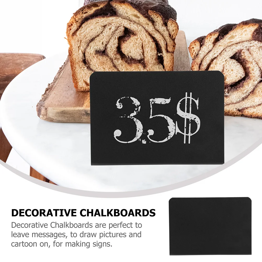 12Pcs Mini Chalkboard Message Signs Display Blackboards for Wedding Restaurant Menu Labeling Writing Surface Reusable PVC