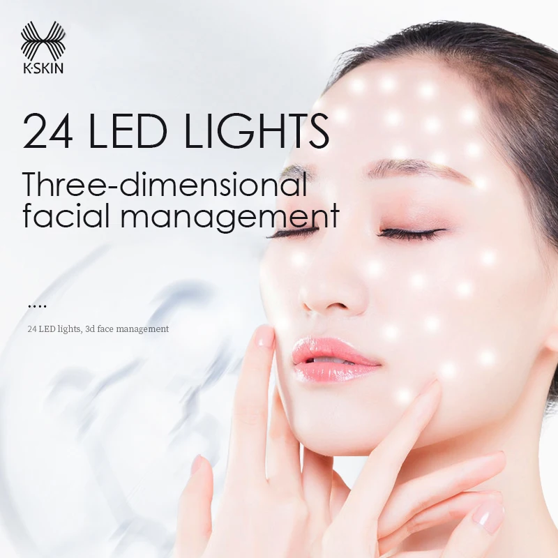 Masque de rajeunissement Photon KD025, technologie optique noire, restaure la peau délicate et tendre comme avant, 24 lumières LED