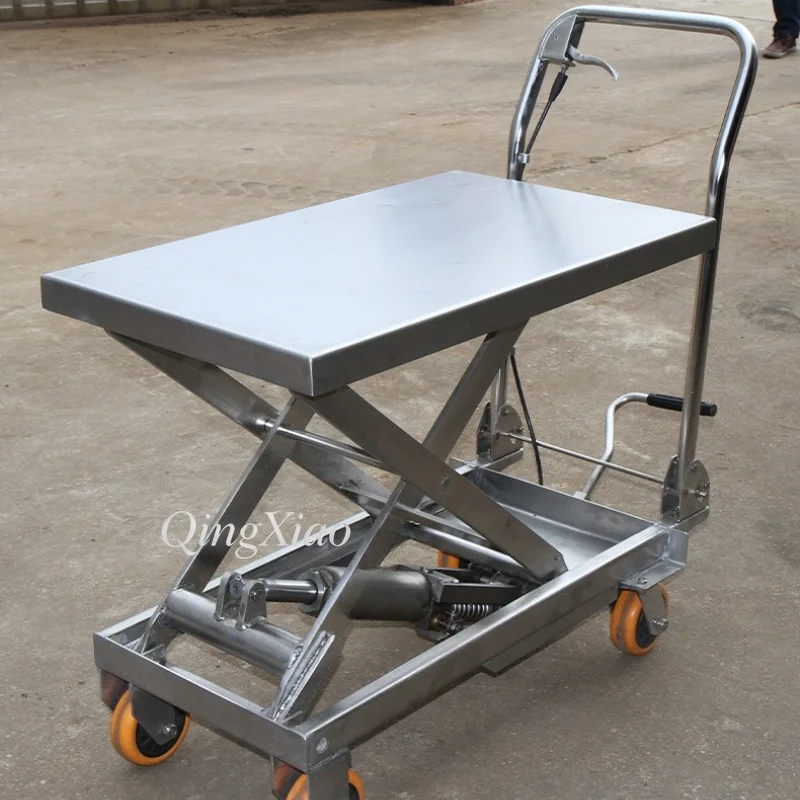 Stainless Steel  Aluminum Alloy Mobile Lifting Cart Mold Transport Trolley Used For Workshop Parts And Material Transfer - view 5