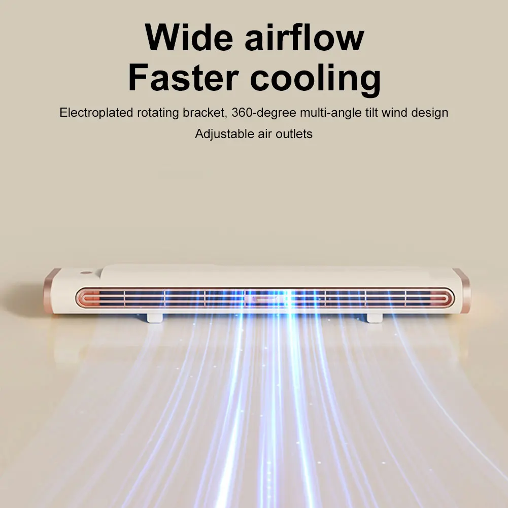 Adjustable Vents Air Condition Fan Space-Saving for Bedroom Home Office Room Bladeless Fan