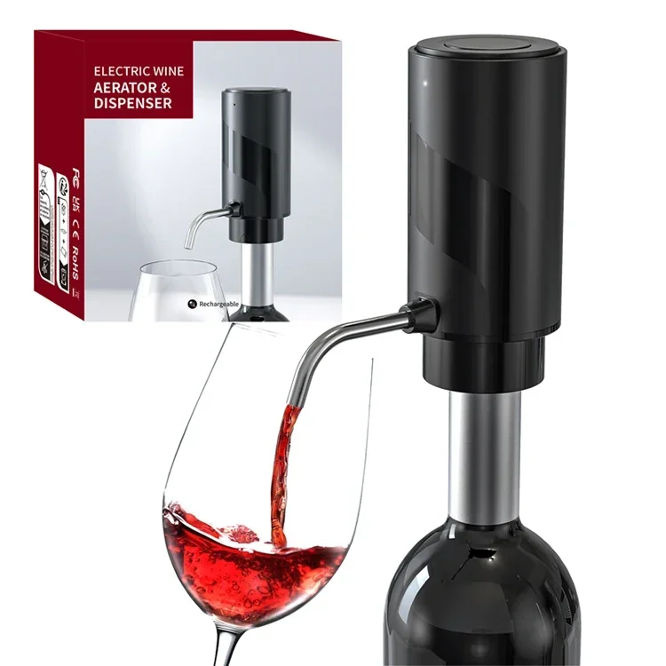 New Arrival Gadgets Rechargeable Automatic Electric Liquor Red Wine Aerator Decanter Set