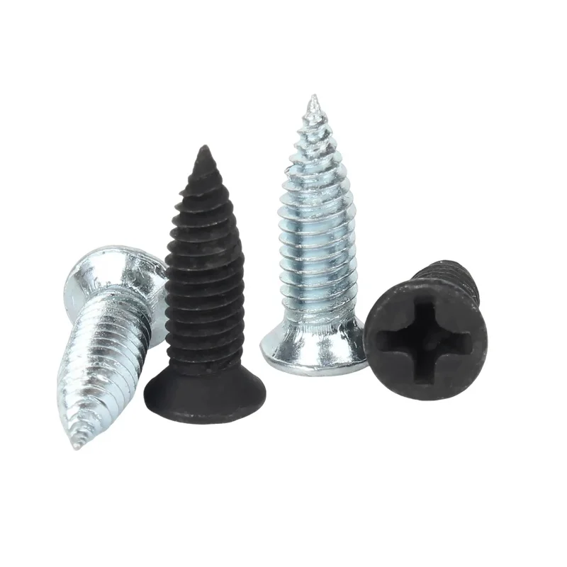 Carbon Steel High Strength M4 Cross Countersunk Head Screws Light Steel Keel Self-tapping Screw Easy To Drill Into The Keel