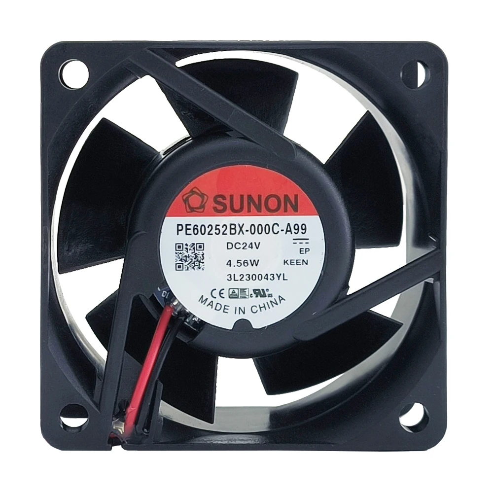 

PE60252BX-000C-A99 DC24V 4.56W 6025 60×60×25mm Axial Cooling Fan Industrial Equipment Cabinet Ventilation Exhaust Replacement