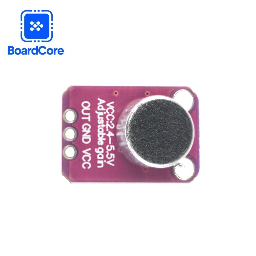 MAX4466 Electret Microphone Amplifier Module GY-MAX4466 Adjustable Gain Amplifier Board DC 2.4-5V