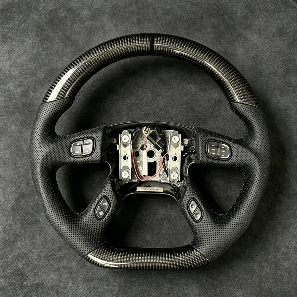 Custom Carbon Fiber Steering Wheel for Hummer H2 Chevrolet Trailblazer Silverado GMC Envoy