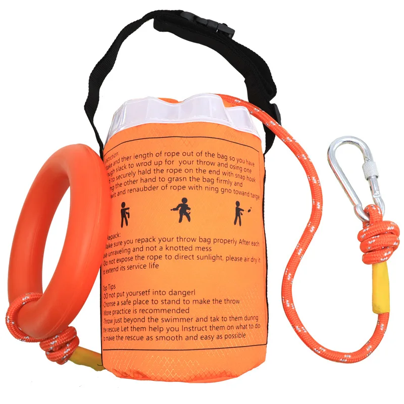 Tragbares reflektierendes Auftriebsseil – Führungsrettungsseil für Kajakfahren, Boote im Freien und Überschwemmungsrettungsklettern