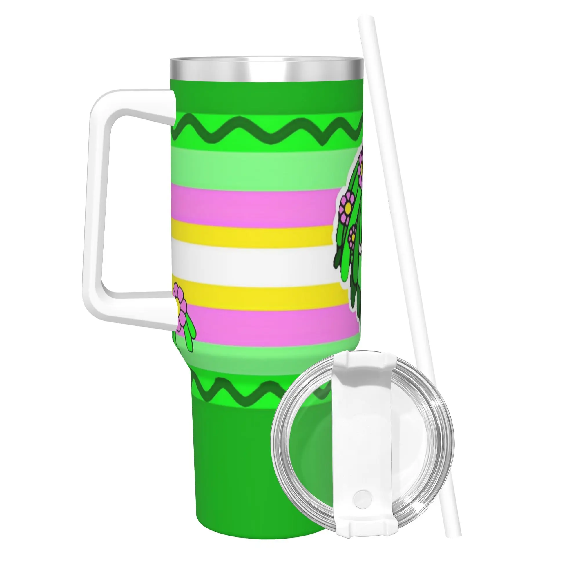 40OZ Stainless Steel Tumbler Cartoon Sprunki Game Thermal Mug  Portable Hot Drinks Car Mugs Beach Water Bottle